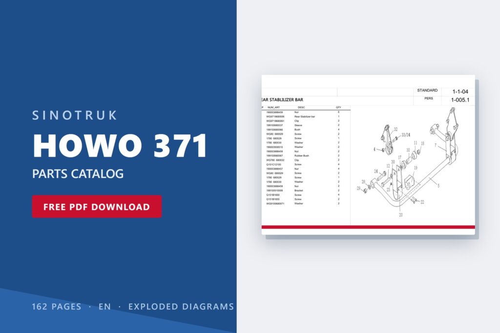 HOWO 371 Parts Catalog (162 Pages) — Free PDF Download