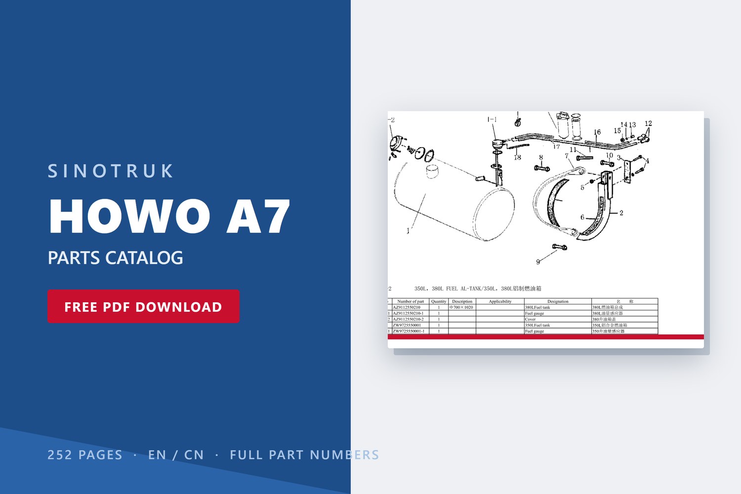 Howo Axle HOWO A7 Parts Catalog — Free PDF Download – Sagatruck