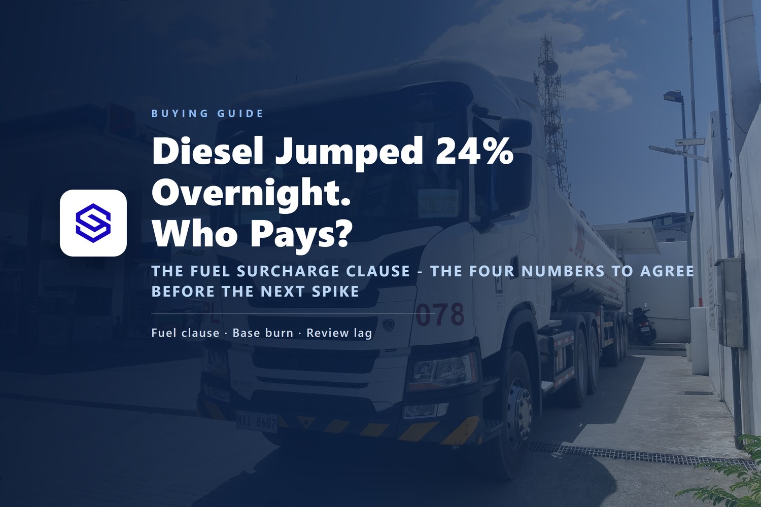 Diesel Jumped 24% Overnight. Who Pays? The Fuel Clause